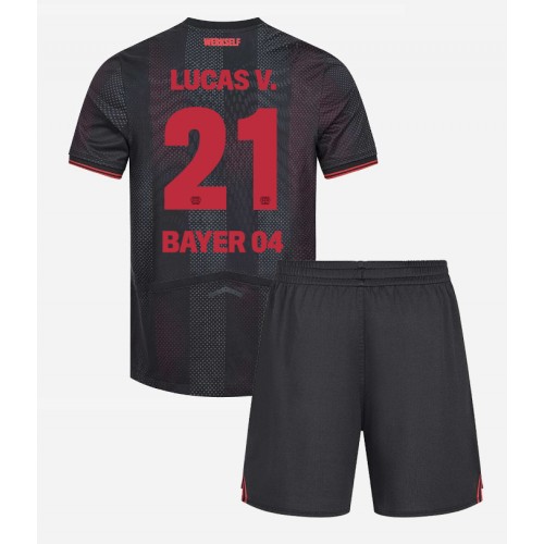 Otroški Nogometni dresi Bayer Leverkusen Lucas Vazquez #21 Domači 2025-26 Kratek Rokav (+ Kratke hlače)